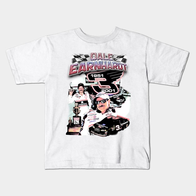Dale Earnhardt Kids T-Shirt by Dewo Sadewo